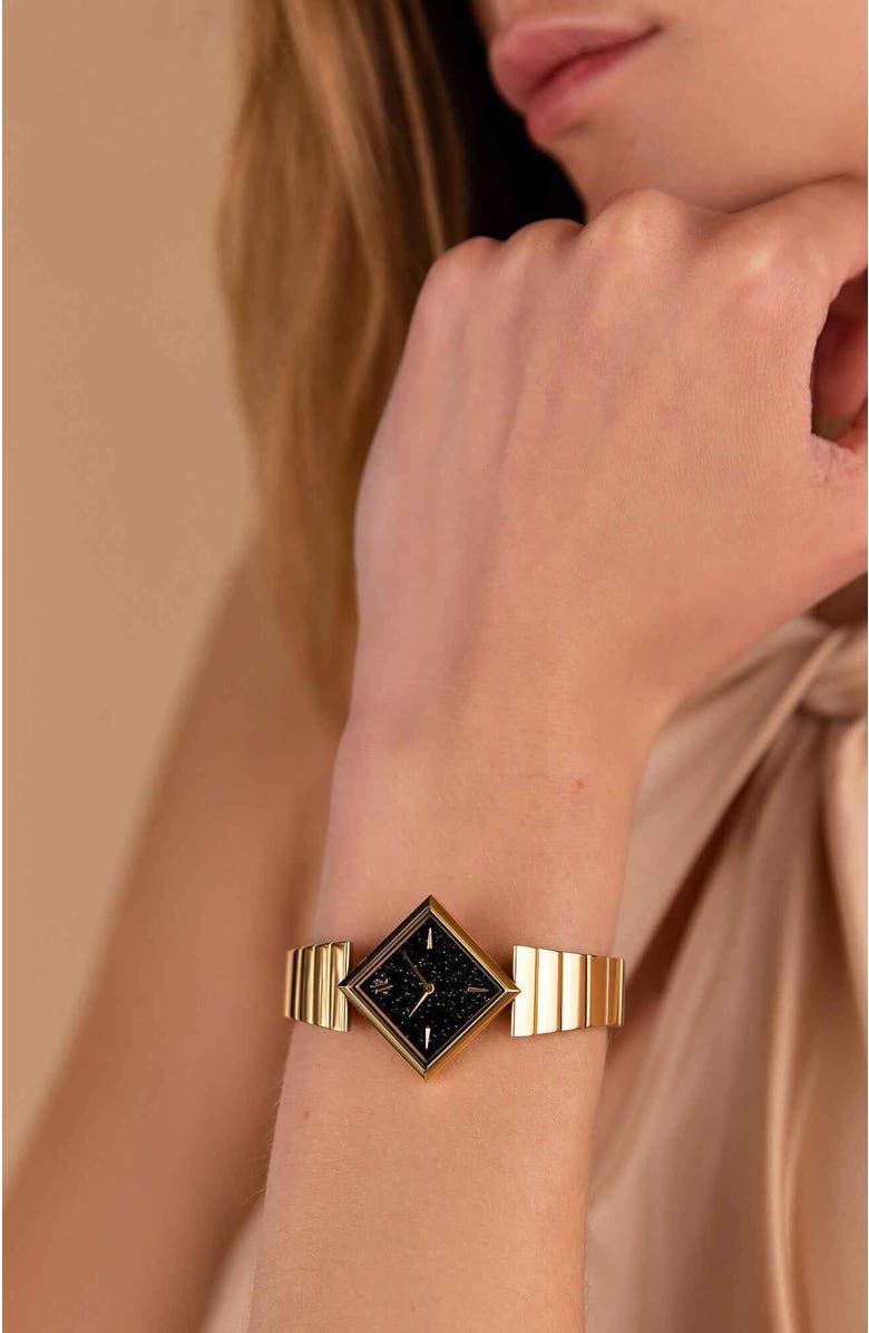 VANNA Luna Watch, Alternate, color, Black Sandstone-Gold