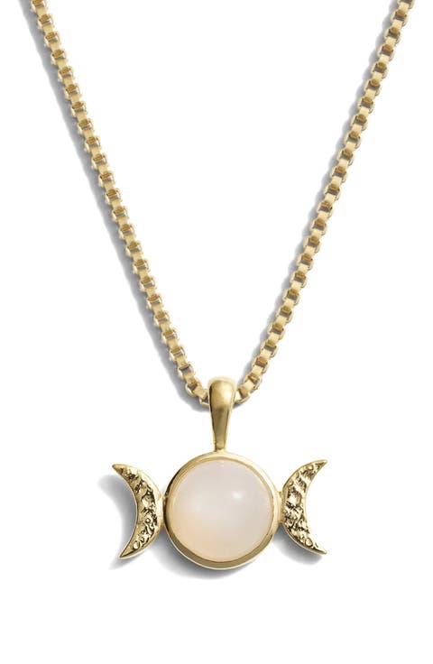 Mini Triple Moon Pendant Necklace