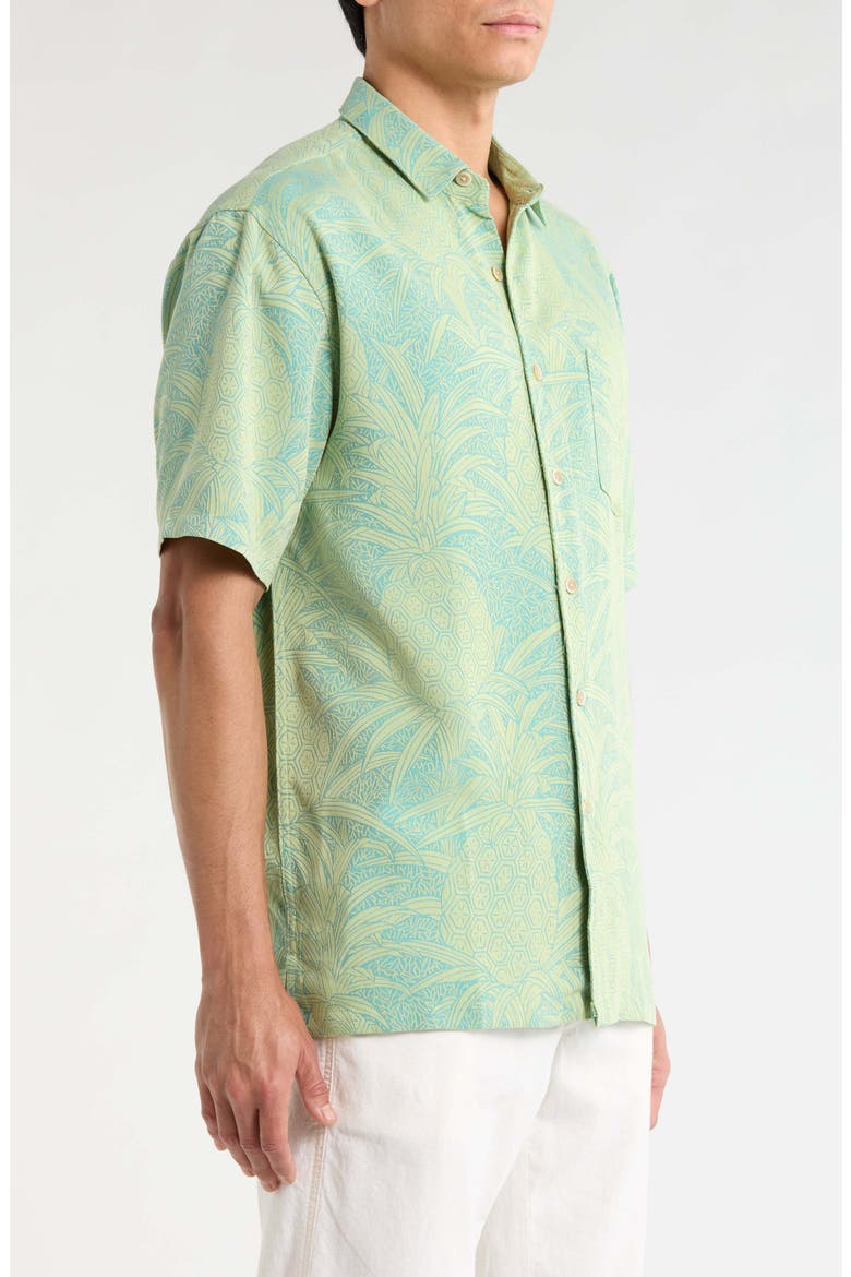 Hala Kahiki Jacquard Shirt, Alternate, color, TEAL
