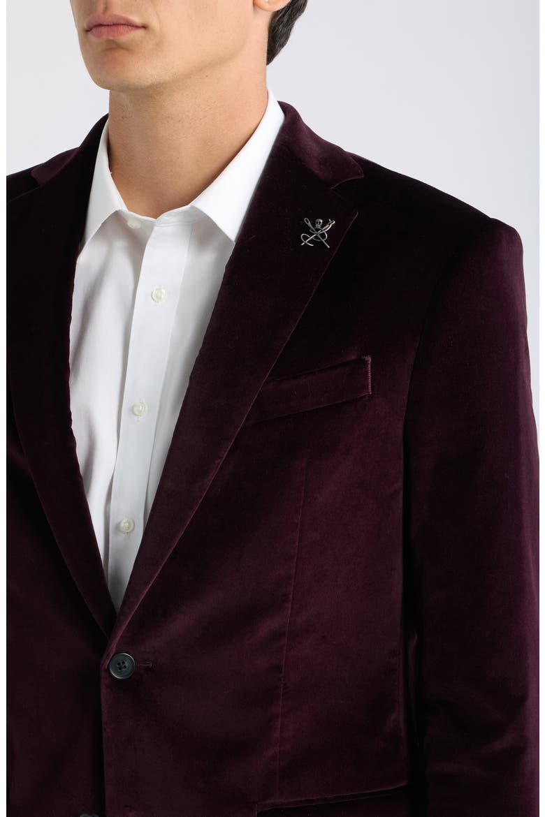 Bleecker Velvet Sport Coat, Alternate, color, PURPLE
