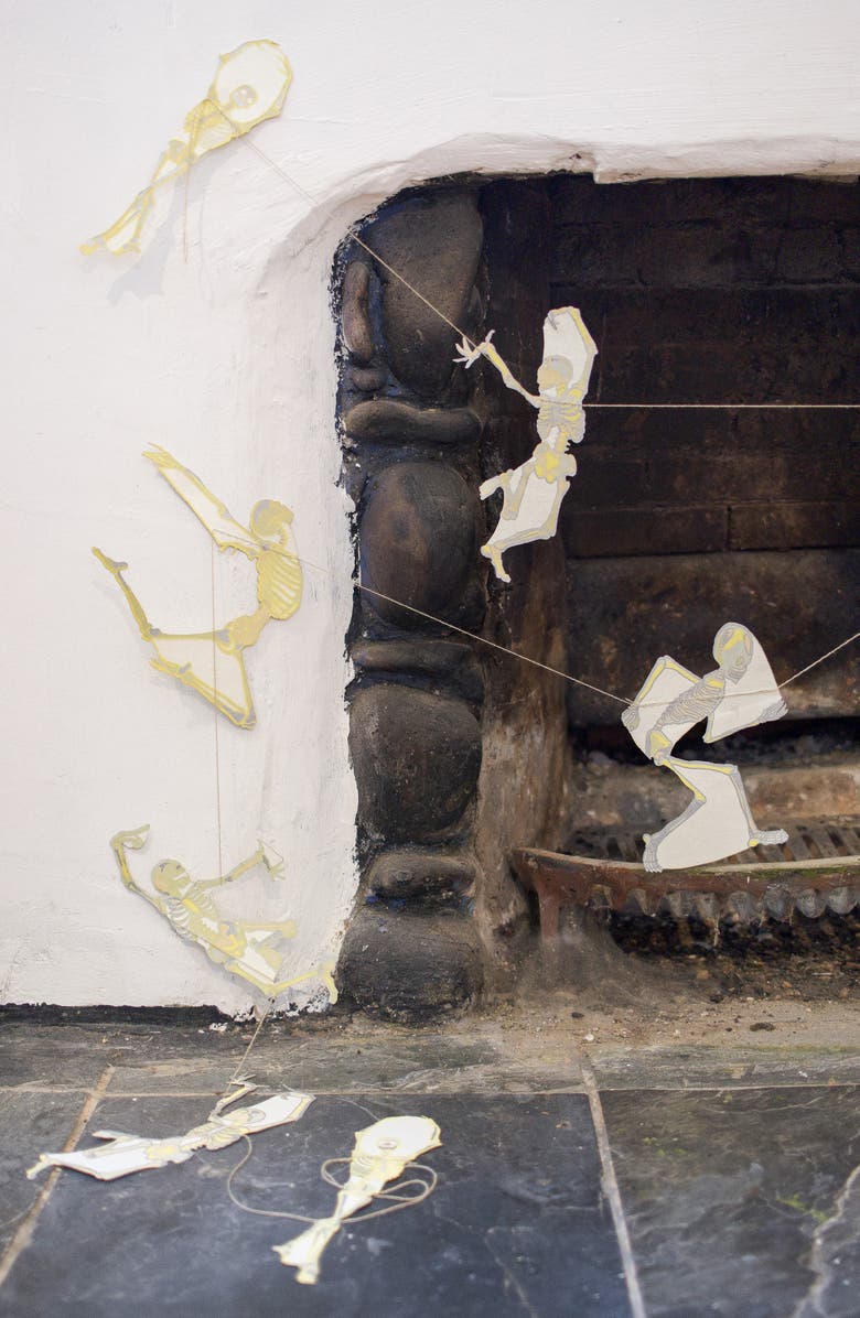 East End Press Dancing Skeletons Sewn Garland, Alternate, color, Mixed