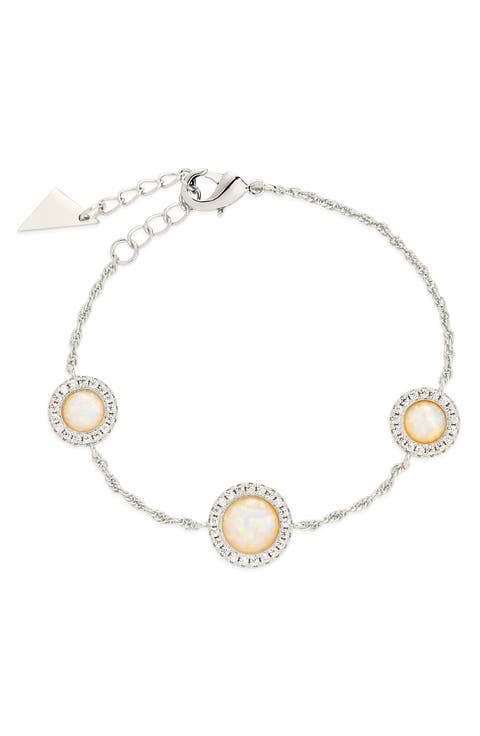 Oasis Opal & Cubic Zirconia Station Bracelet