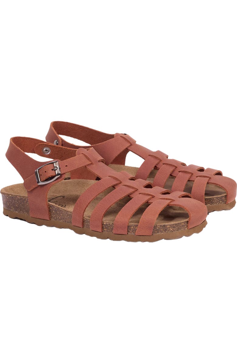 Celtic & Co. Fisherman's Flat Sandal, Main, color, Cognac