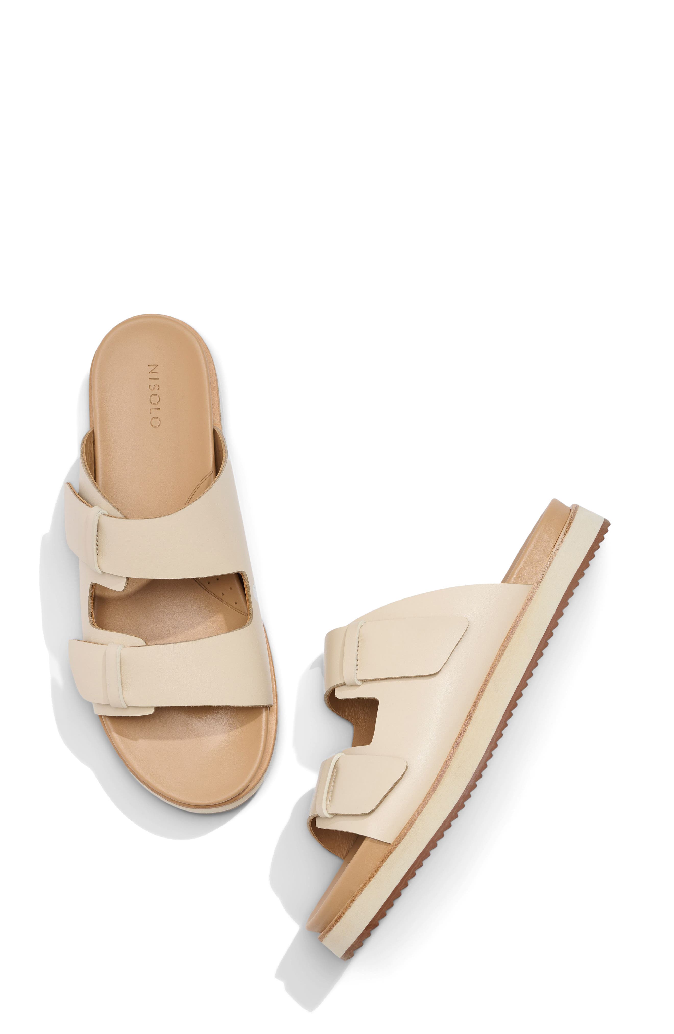 Nisolo Ella Go-To Platform Slide Sandal, Alternate, color, Bone