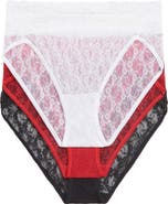 b.tempt'd by Wacoal Assorted 3-Pack Lace Kiss High Cut Briefs