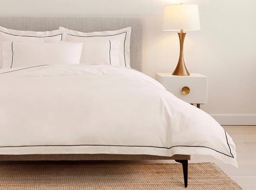 Ela Lane Usa Classic Percale Embroidered Duvet Cover