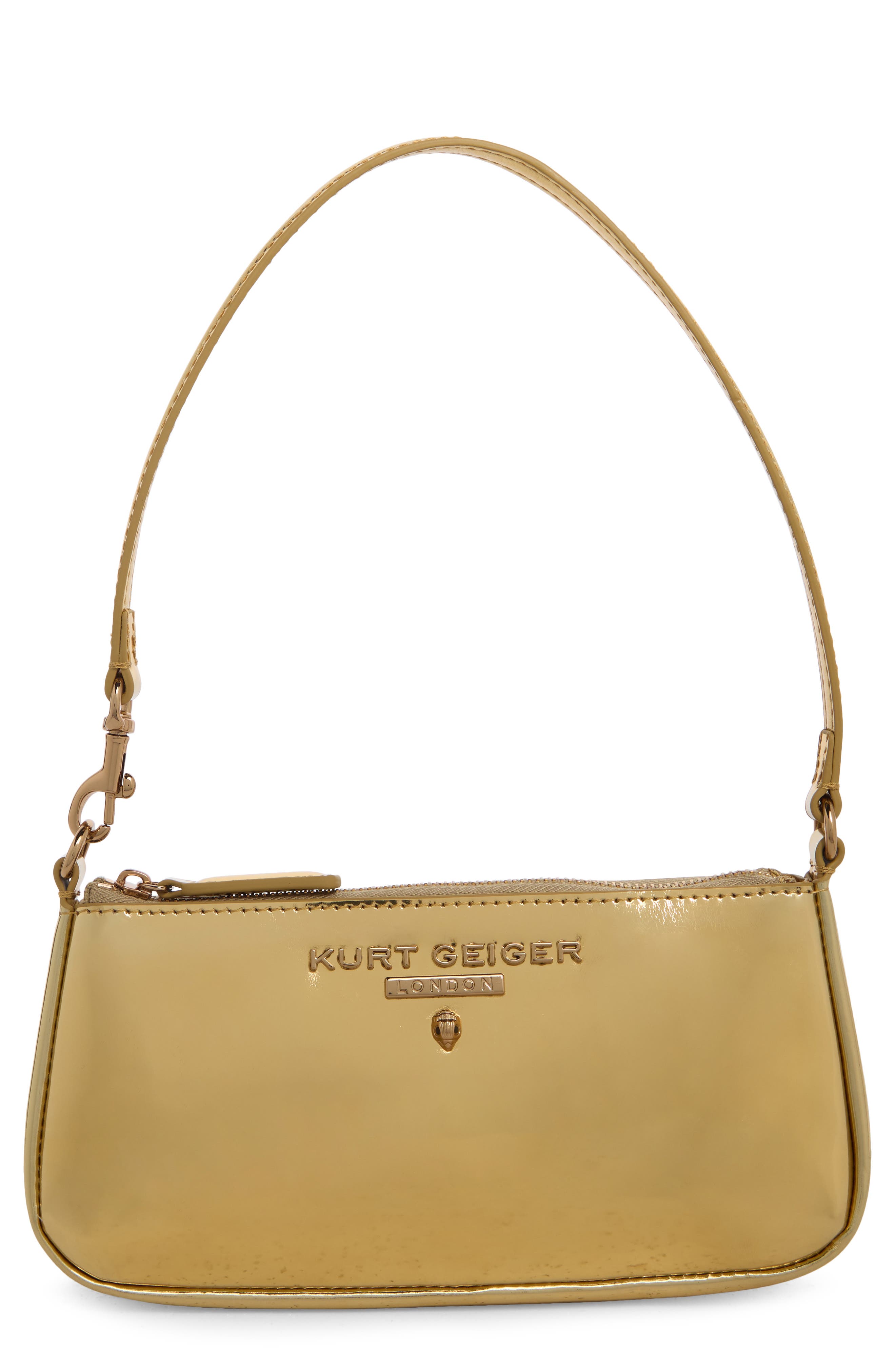 Kurt Geiger London Highgate Small Wristlet Shoulder Bag In Gold