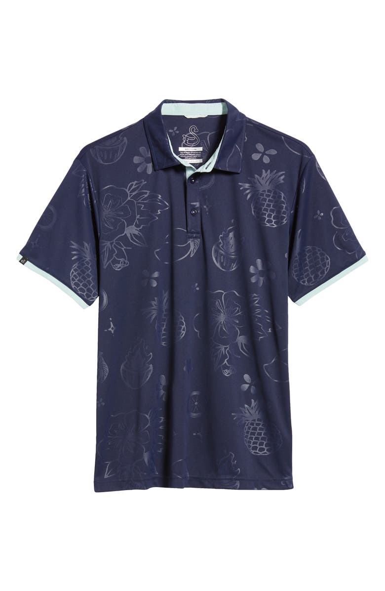 Swannies Haugen Tonal Tropical Print Golf Polo, Alternate, color, 