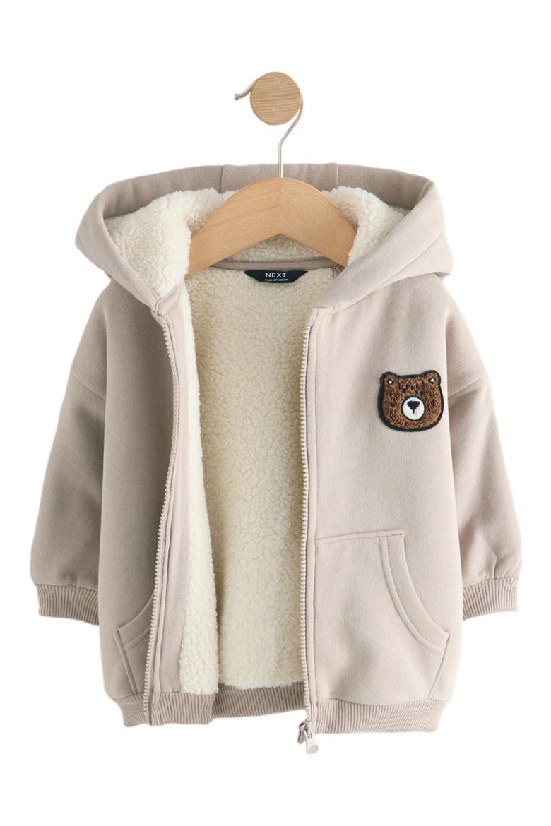 Kids' Emblem Front Zip Hoodie, Alternate, color, NEUTRAL