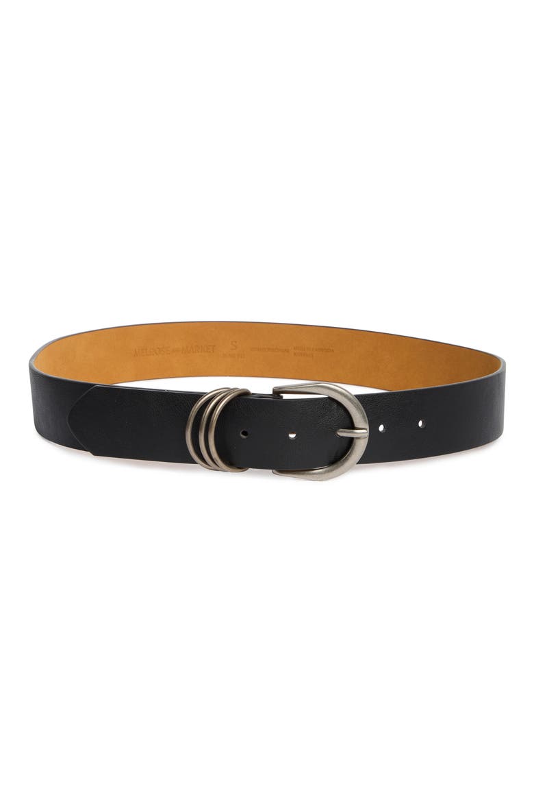 Mae Triple Keeper Belt, Main, color, BLACK