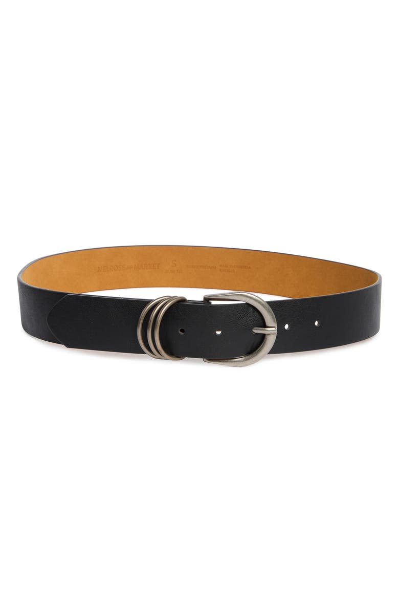 Melrose and Market Mae Triple Keeper Belt, Main, color, Black