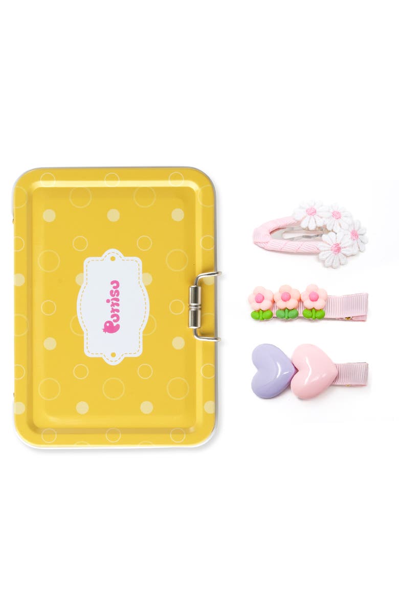 Puttisu 3pc Hair Clip Set - Heart 
Daisy Charm, Alternate, color, Strawberry Sugar Bloom