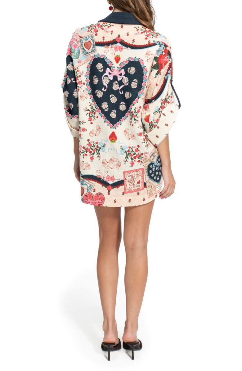 Agua Bendita Chrissy Cherish Cover-Up Shirt, Alternate, color, White