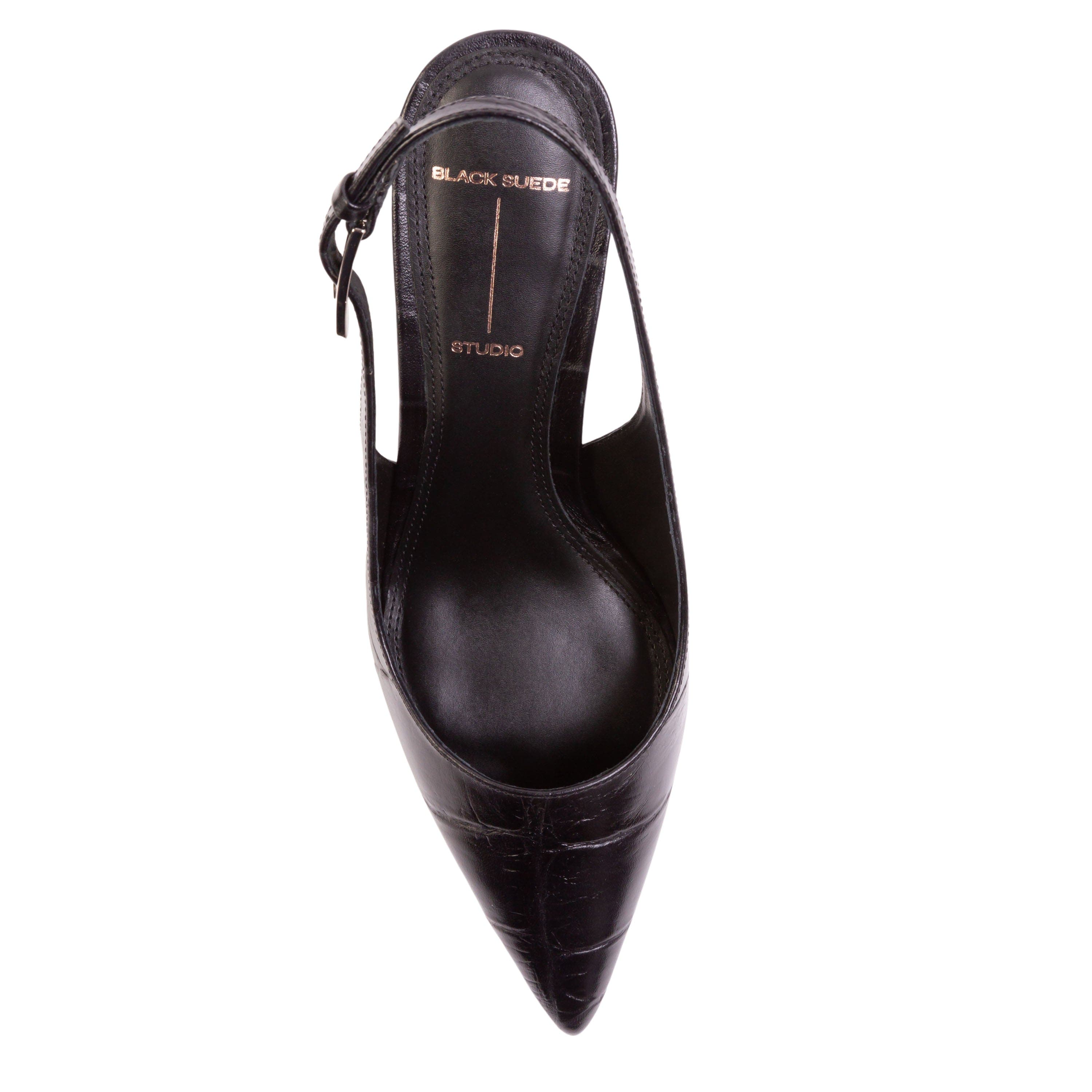 Branca 65 Slingback Pump Croc Leather, Alternate, color, Black Croc Leather