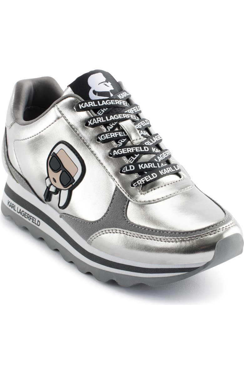 KARL LAGERFELD PARIS Meade Metallic Sneaker, Main, color,