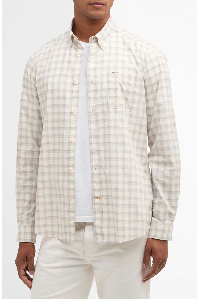 Bramwell Check Button Down Shirt, Main, color, WHISPER WHITE