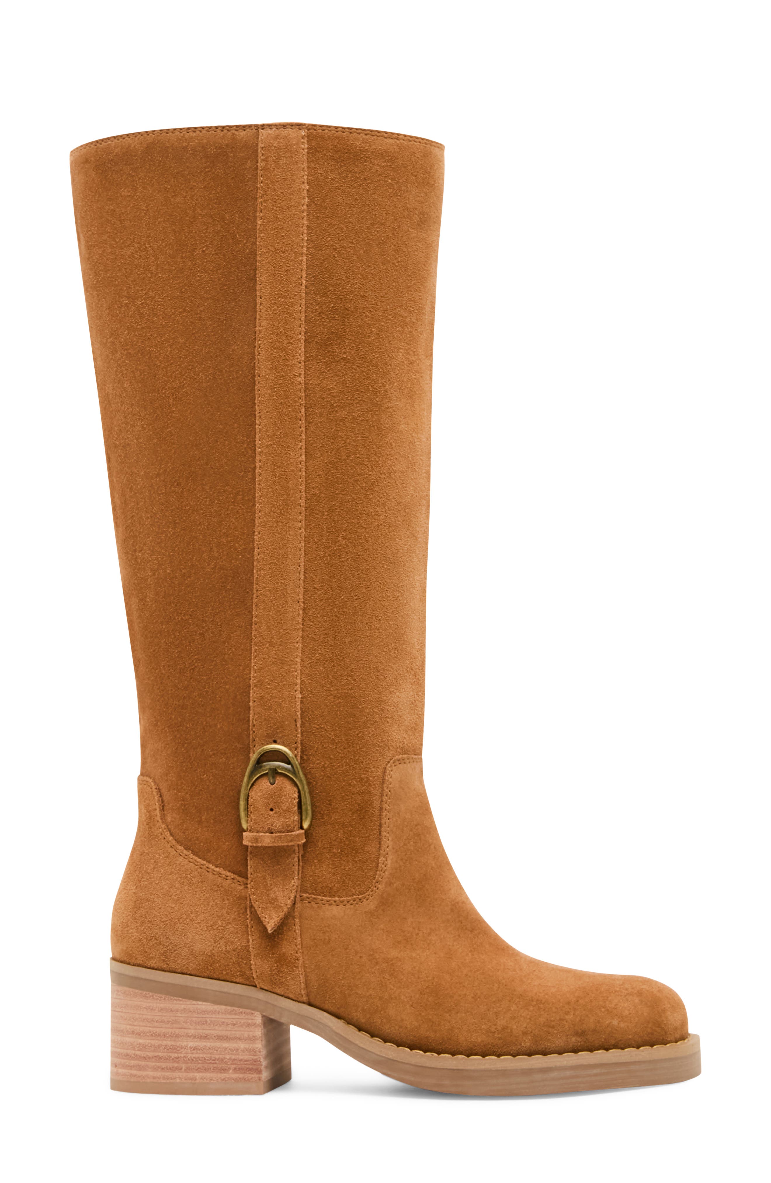Claudia Waterproof Knee High Boot, Alternate, color, TAN SUEDE