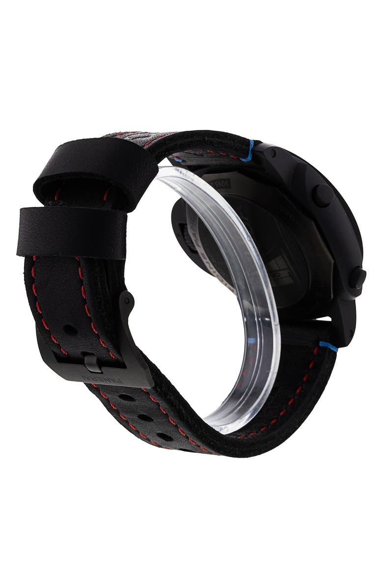 Watchfinder & Co. Panerai Preowned 2017 Luminor 1950 PAM00725 Leather Strap Chronograph Watch, 44mm, Alternate, color, Black