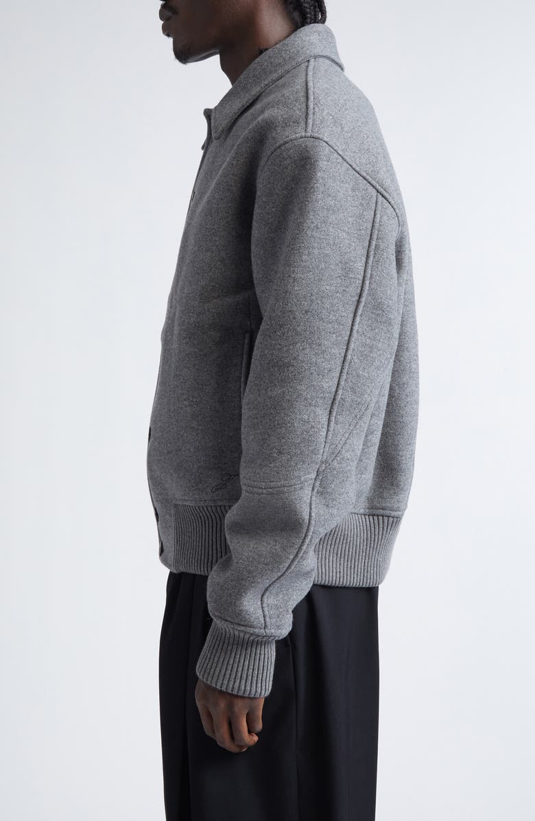 Jacquemus Le Feltro Bomber Jacket, Alternate, color, Grey