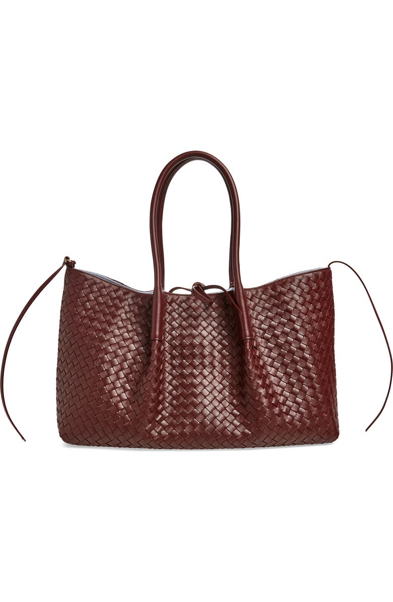 Bottega Veneta Leather & Suede Reversible Tote, Main, color, Madder Brown/ Lunar-M B
