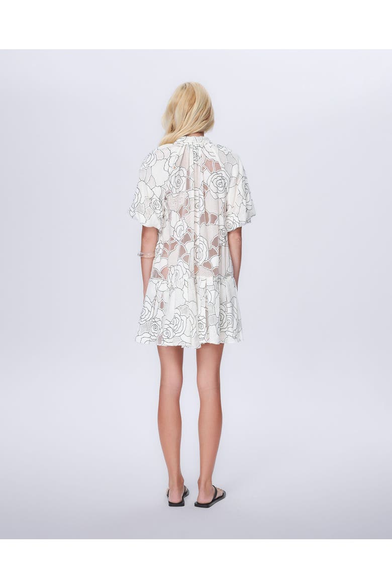Ourania Puff Sleeve Shirtdress, Alternate, color, Ivory