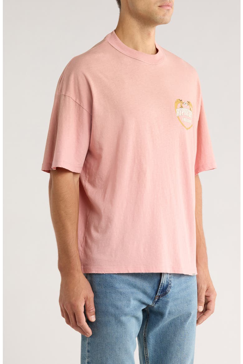 Angel Border Graphic T-Shirt, Alternate, color, QUARTZ