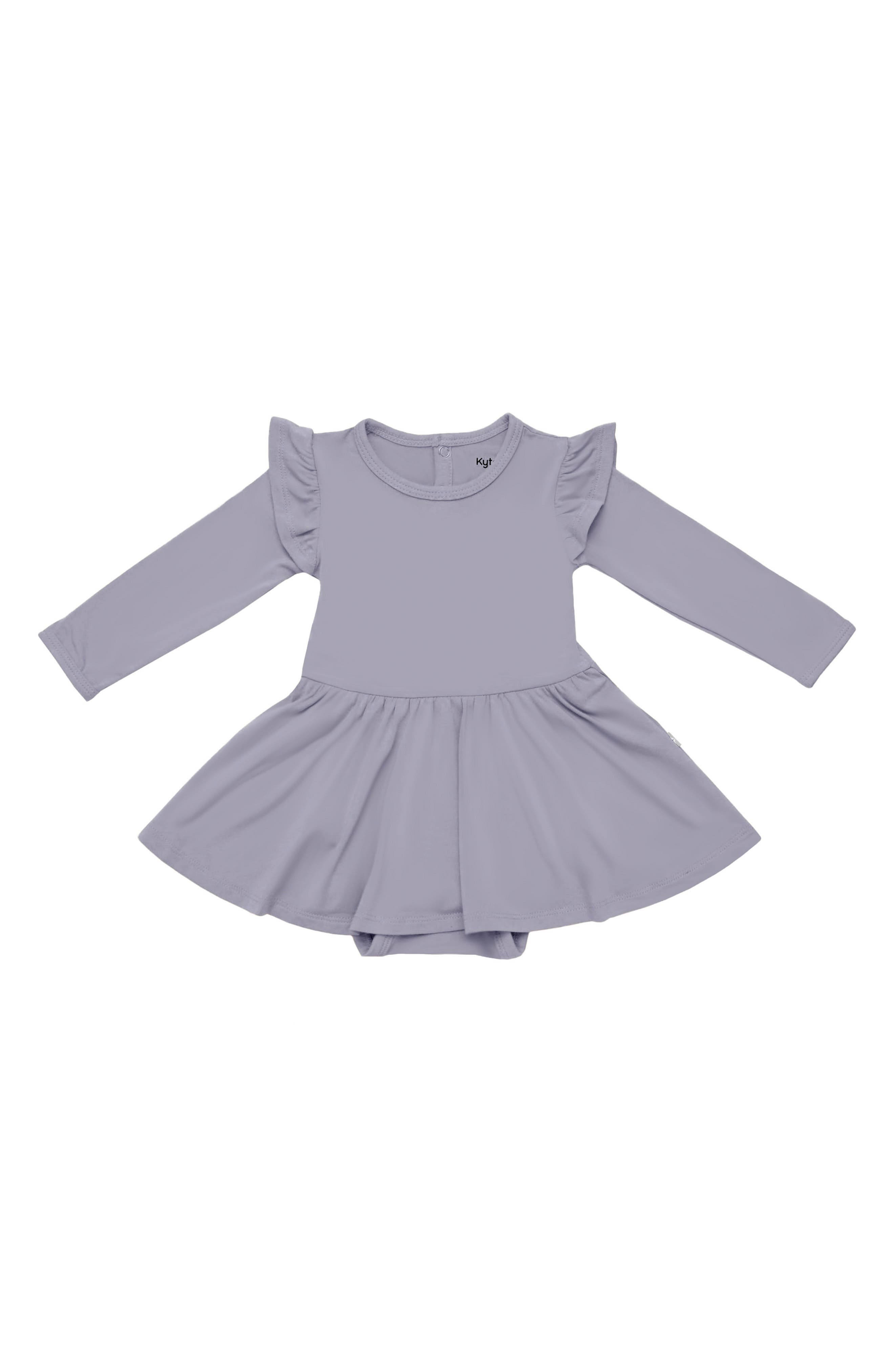 Kyte BABY Haze Twirl Long Sleeve Skirted Bodysuit