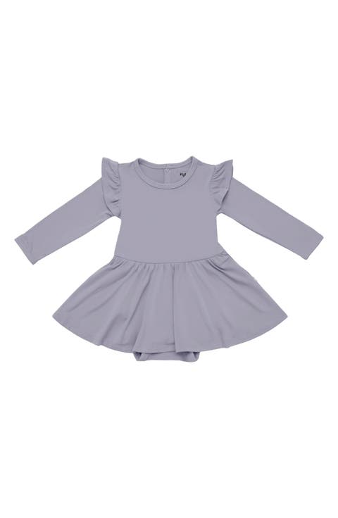 Haze Twirl Long Sleeve Skirted Bodysuit (Baby)