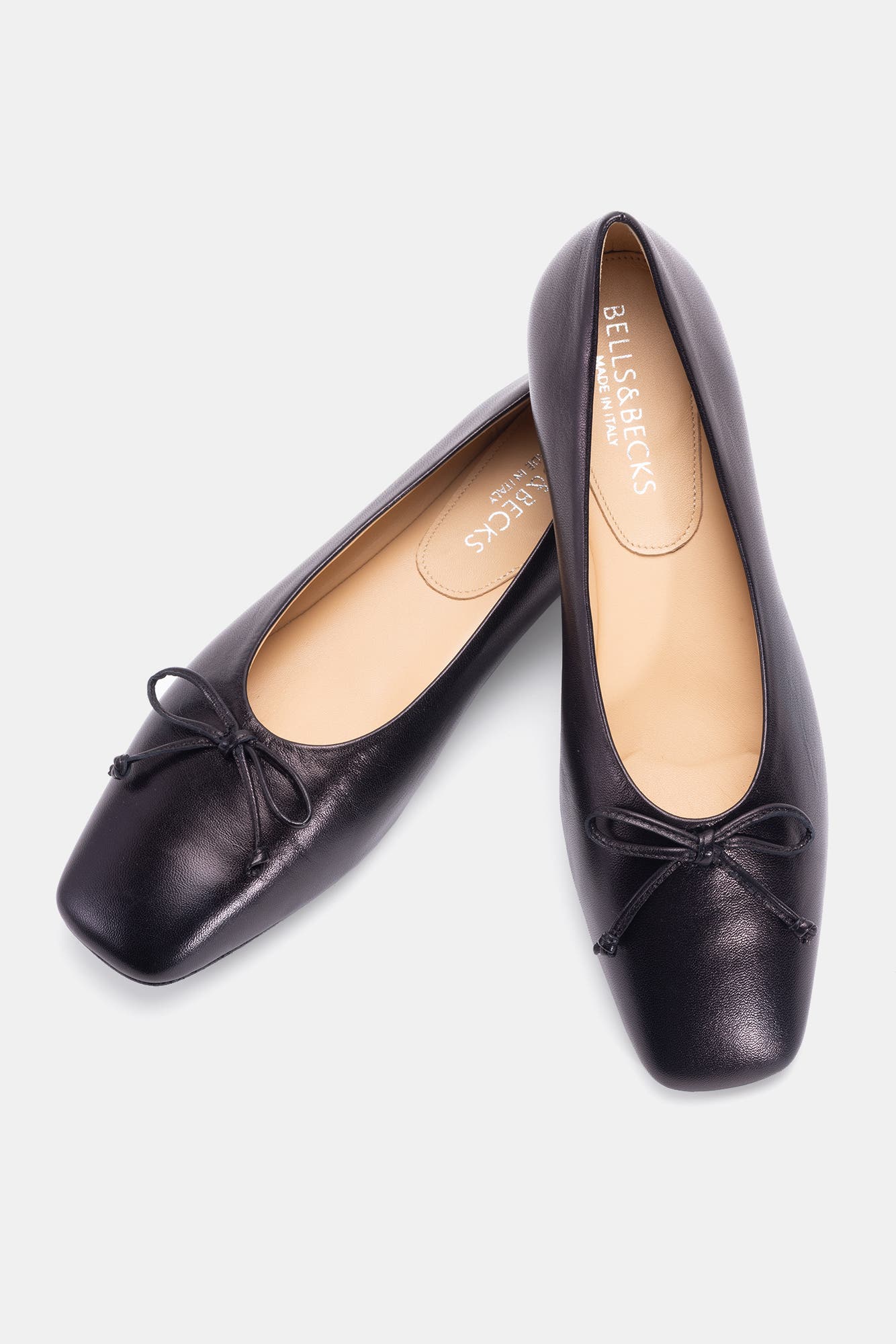 BELLS & BECKS Felicia Square Toe Ballerina Flat, Alternate, color, Black