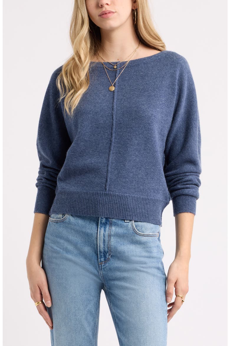 Wool & Cashmere Sweater, Main, color, NAVY DENIM