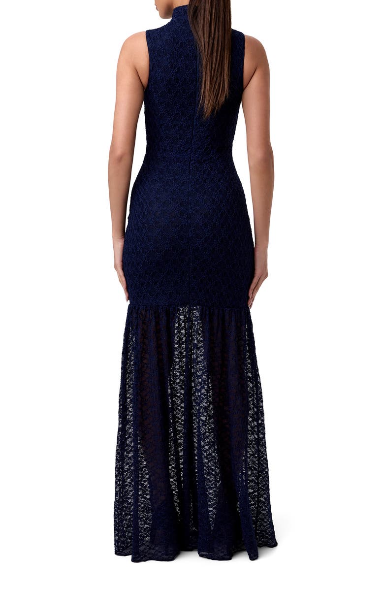 Naked Wardrobe Stretch Lace Trumpet Dress, Alternate, color,