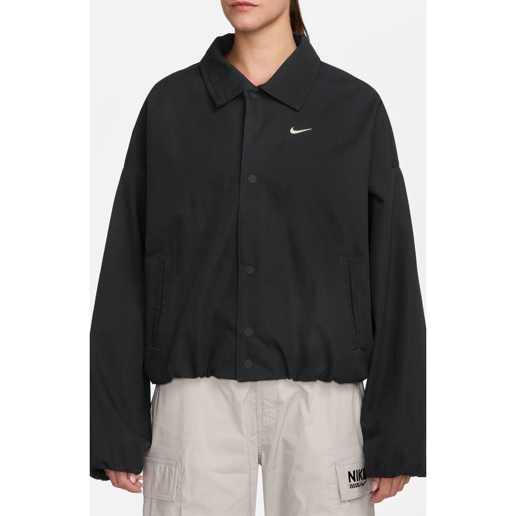 Nike Sportswear Canvas Coach's Jacket In Black