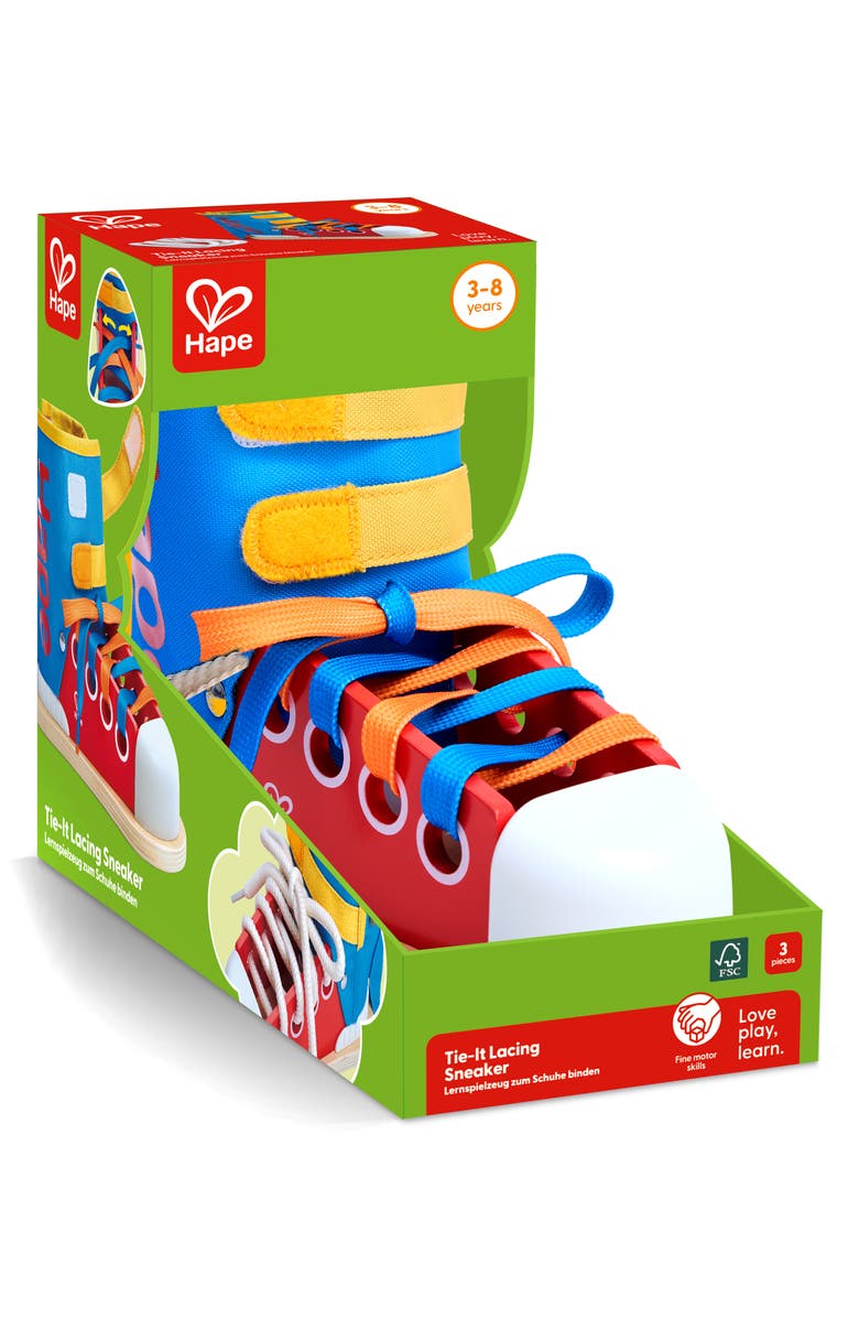 Hape Tie-It Lacing Sneaker Toy, Alternate, color, 