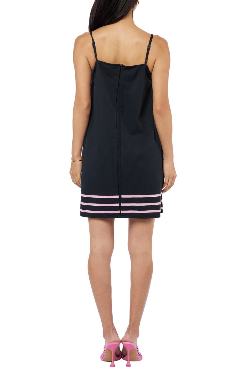 CIEBON Dewa Embroidered Trapeze Dress, Alternate, color, Black