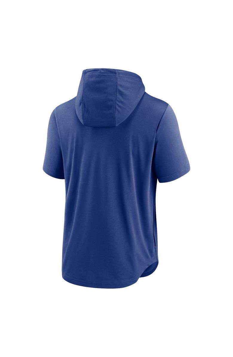 Nike Men's Nike Royal Texas Rangers Lockup Performance Short Sleeve Lightweight Hooded Top, Alternate, color, 