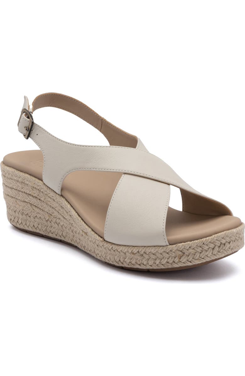 ABEO Riviera Cross Sandal, Main, color, Off White Leather - Regular
