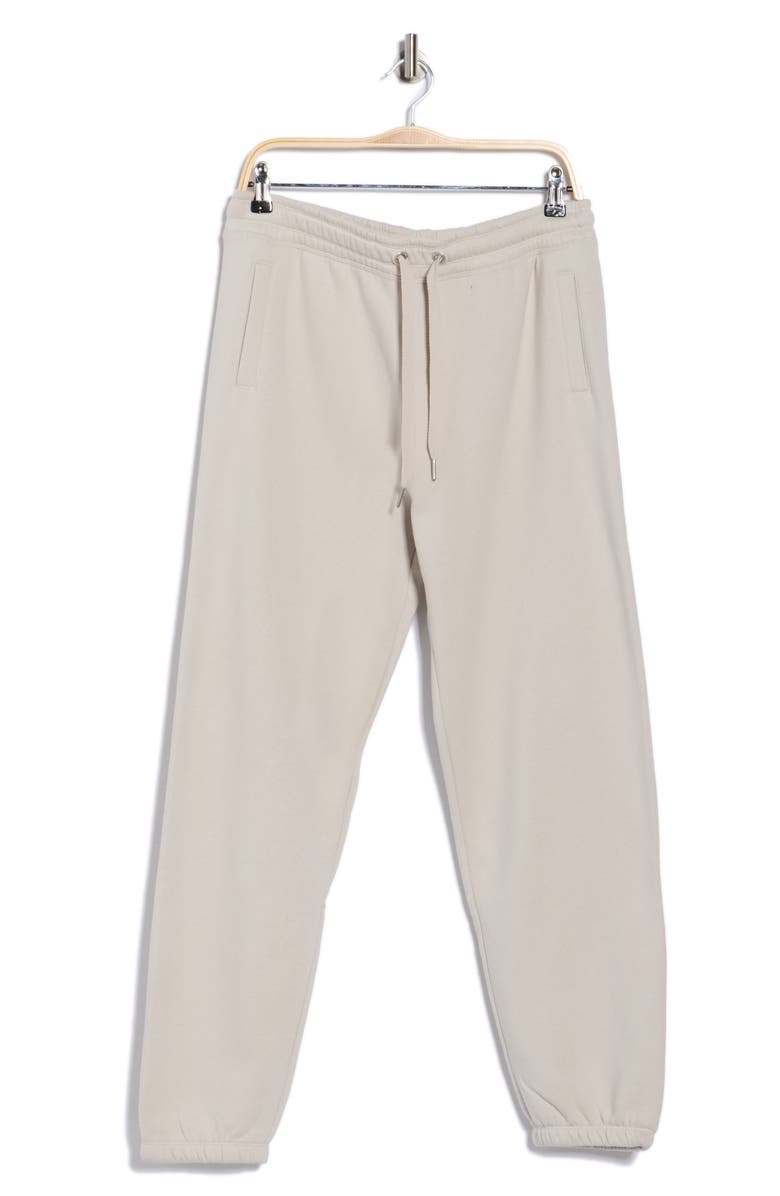 Calvin Klein Rib Trim Fleece Joggers, Alternate, color, Porcini