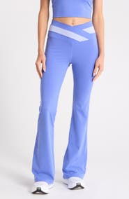 YOGALICIOUS Lux Anya Crossover Colorblock Flared Leggings