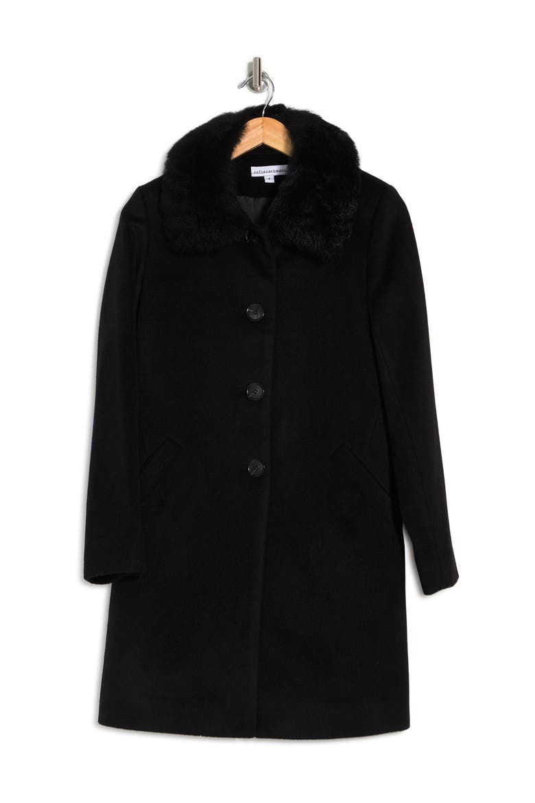 Toscana Genuine Shearling Club Collar Jacket, Alternate, color, BLACK