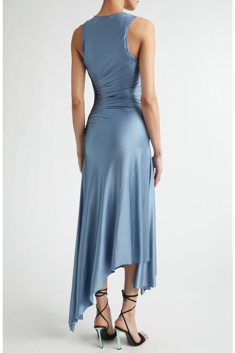 Twist Sleeveless Asymmetric Jersey Dress, Alternate, color, STONE