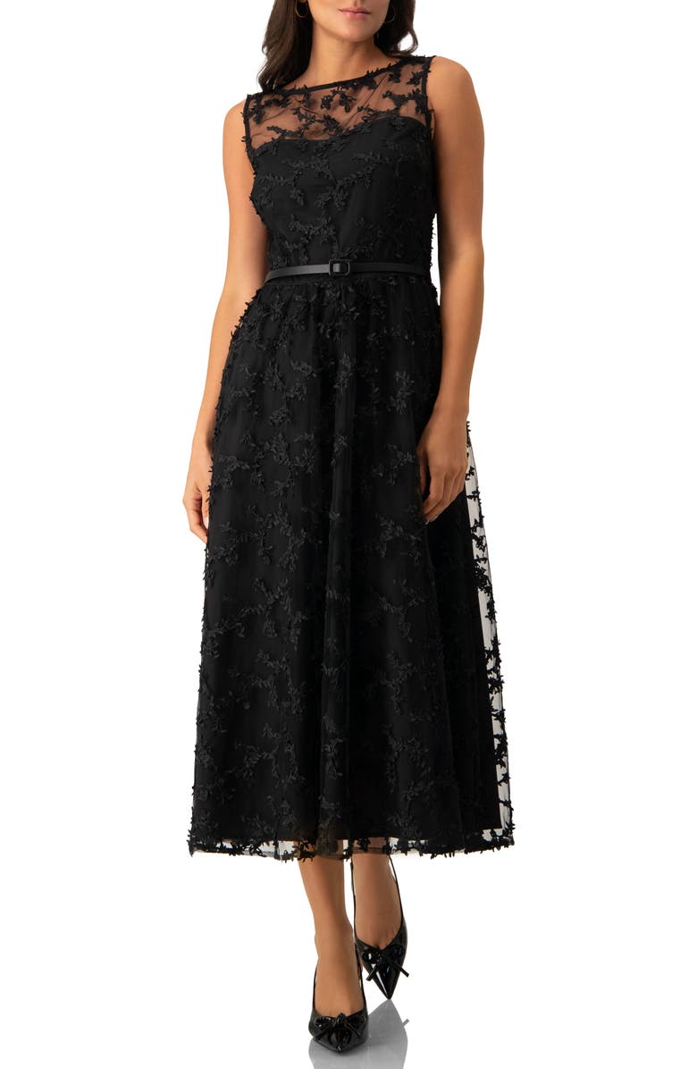 IVONNE Sleeveless Textured Maxi Dress, Main, color, Black