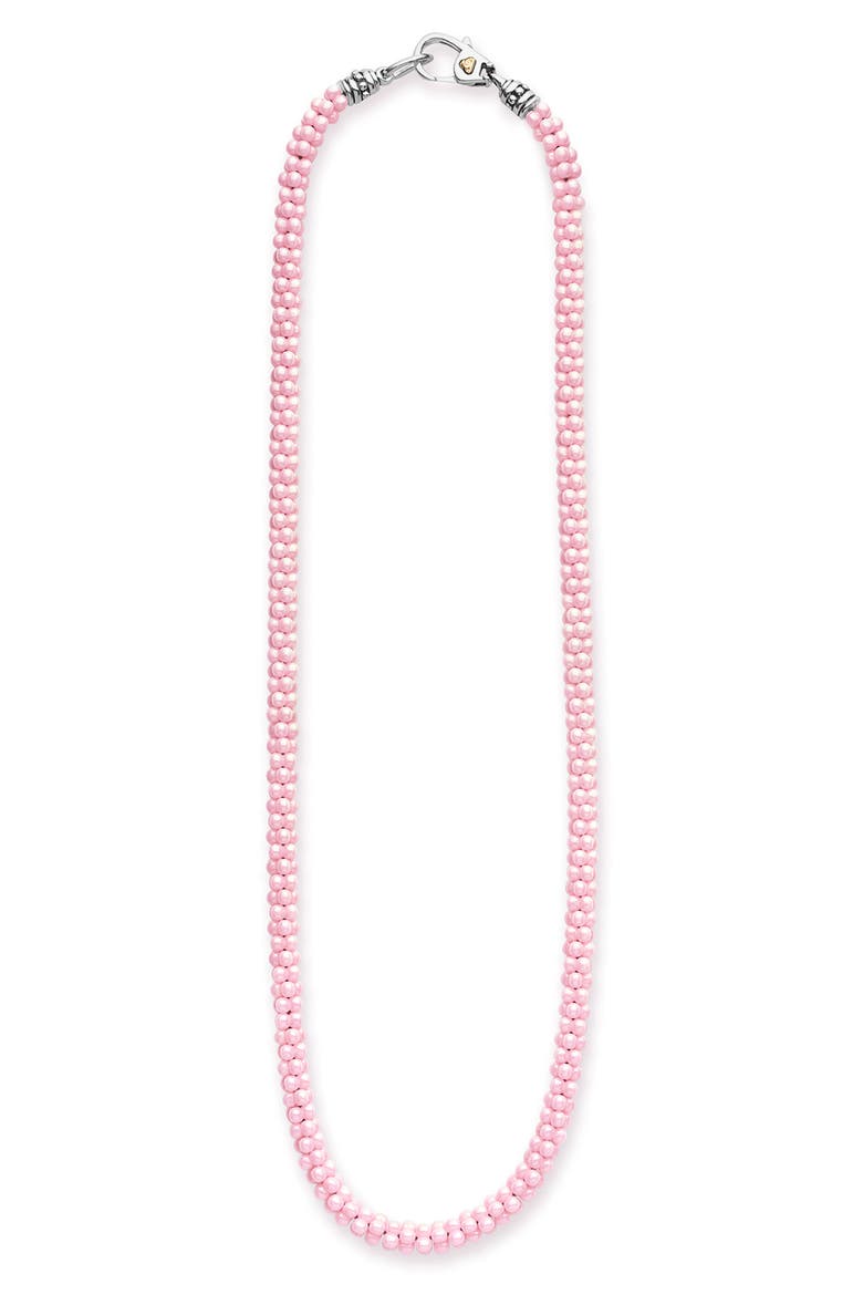 Pink Caviar Ceramic Beaded Necklace (Nordstrom Exclusive), Alternate, color, PINK