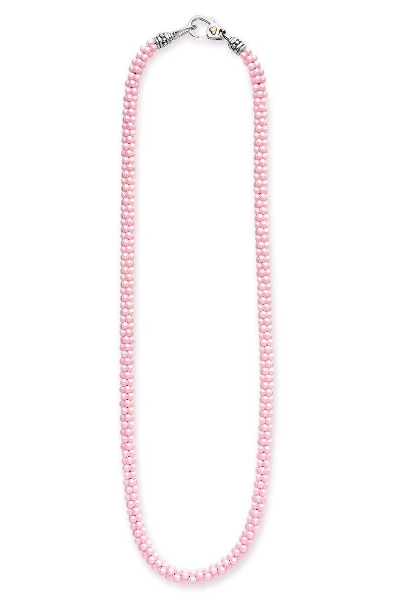 LAGOS Pink Caviar Ceramic Beaded Necklace, Alternate, color, Pink