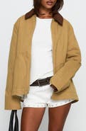 Princess Polly Chesterbrook Cotton Canvas Jacket