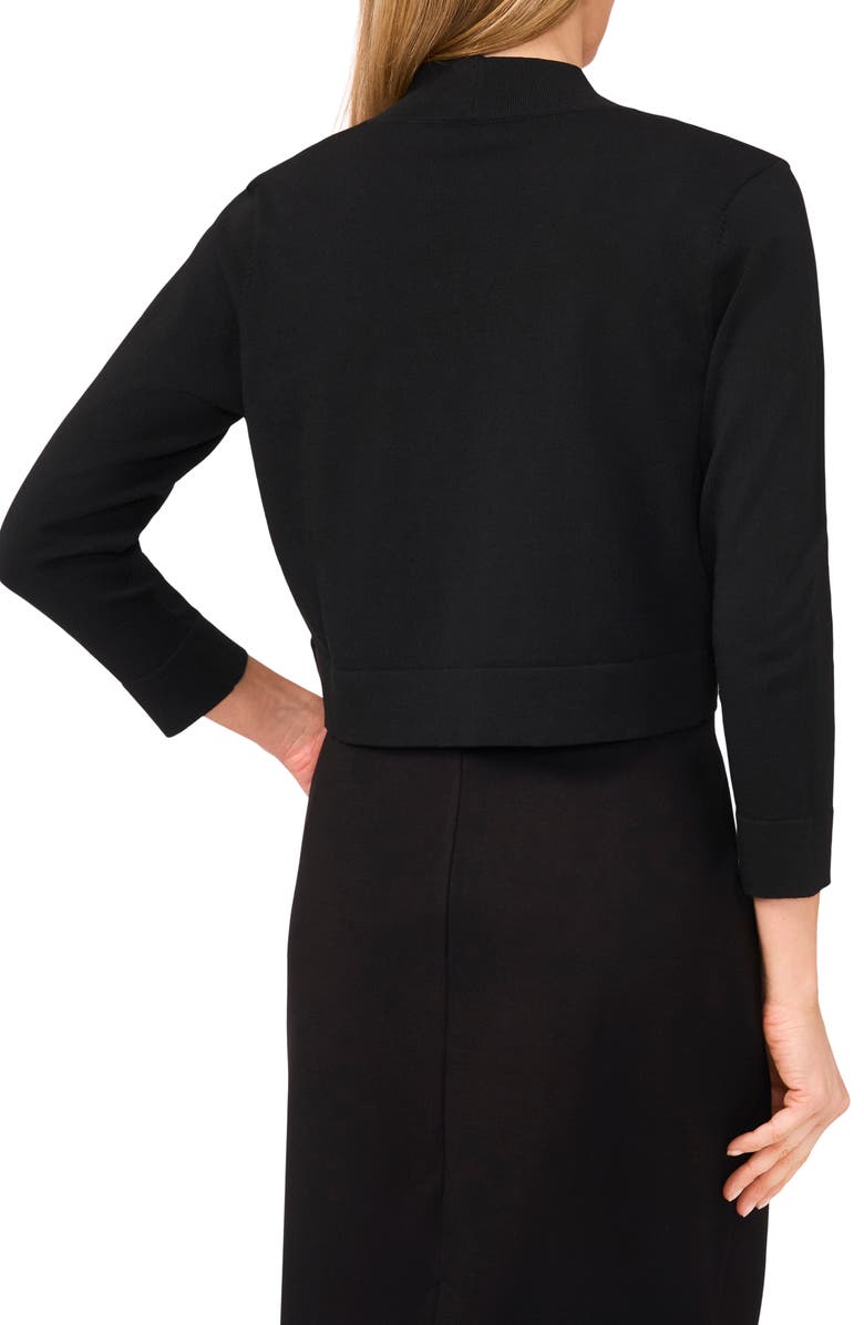 Halogen<sup>®</sup> Three Quarter Sleeve Shrug, Alternate, color, Rich Black