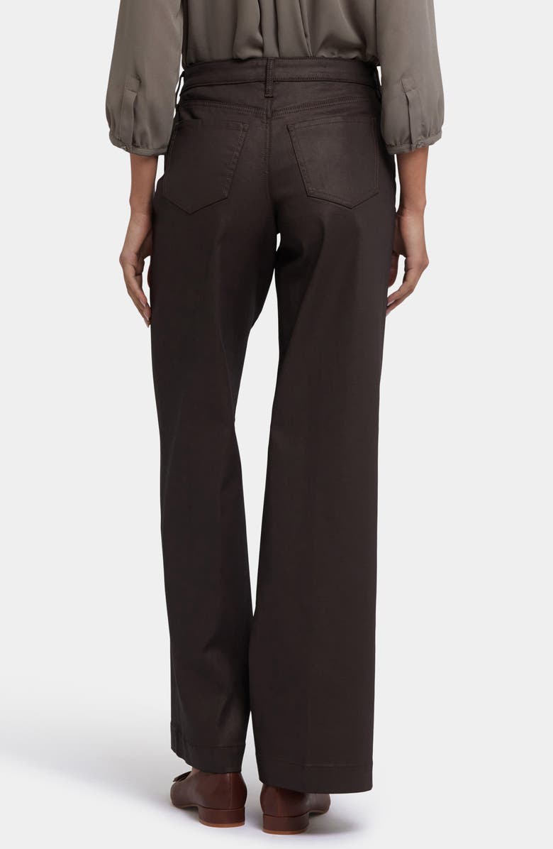 NYDJ Teresa High Waist Wide Leg Coated Jeans, Alternate, color, Peppercorn Coated