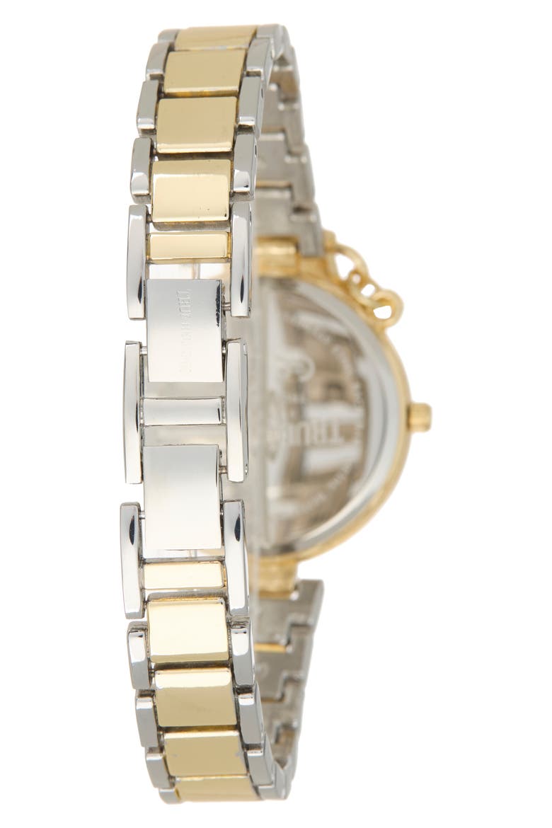 Two Tone Crystal Bezel Bracelet Watch, 32mm, Alternate, color, TWO TONE