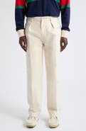 Drake's Games Pleated Cotton Moleskin Trousers