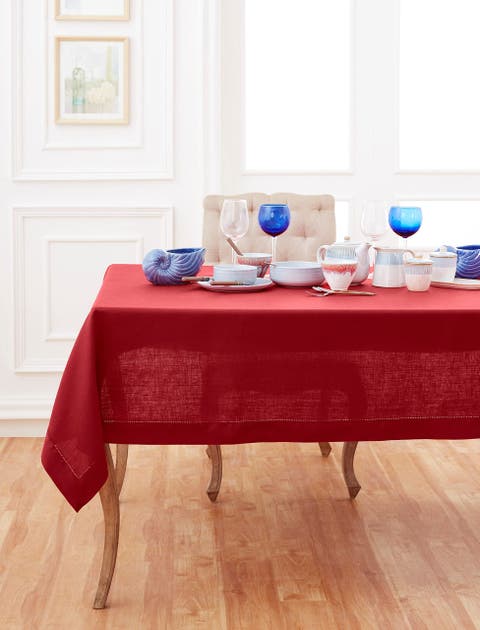 Linen Tablecloth - Classic Hemstitch