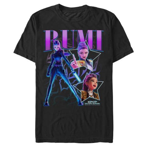 Men's KPop Demon Hunters Rumi Super Star Logo  Graphic T-Shirt